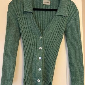 Rachel Comey Green Ribbed Sweater